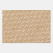 Feuille De Papier Cadeau Simple Classique Chic Joyeux Vacances Voeux (Devant)