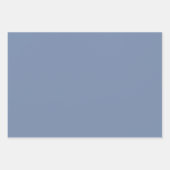Feuille De Papier Cadeau Simple couleur uni bleu ardoise (Devant)