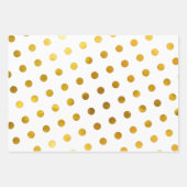Feuille De Papier Cadeau Simple mignonne fille blanche Pois multicolores (Devant)