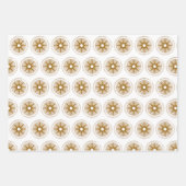 Feuille De Papier Cadeau Simple moderne Gold Starburst Noël (Devant)