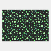 Feuille De Papier Cadeau Simple moderne Mint & Jade Green Pois (Devant 2)