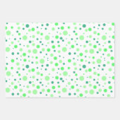 Feuille De Papier Cadeau Simple moderne Mint & Jade Green Pois (Devant)