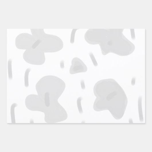 FEUILLE DE PAPIER CADEAU SIMPLE MODERNE MODERNE MONOGRAM STYLE ÉLÉGANT FOUR (Devant)