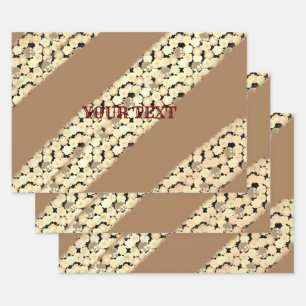 FEUILLE DE PAPIER CADEAU SIMPLE MODERNE MODERNE MONOGRAM STYLE ÉLÉGANT FOUR