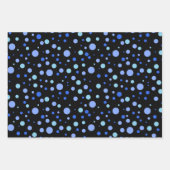 Feuille De Papier Cadeau Simple moderne Sky Blue Ocean Blue Pois (Devant 2)