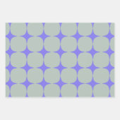 Feuille De Papier Cadeau Simple Motif bleu violet moderne du milieu du sièc (Devant 3)