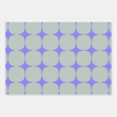 Feuille De Papier Cadeau Simple Motif bleu violet moderne du milieu du sièc (Devant 2)