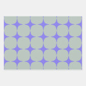 Feuille De Papier Cadeau Simple Motif bleu violet moderne du milieu du sièc (Devant)