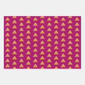 Feuille De Papier Cadeau Simple Orange Christmas Tree Motif de vacances (Devant 3)