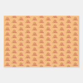 Feuille De Papier Cadeau Simple Orange Christmas Tree Motif de vacances (Devant)