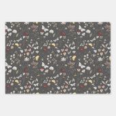 Feuille De Papier Cadeau Simple Script Joyeux Noël Fleur sauvage Boho (Devant 3)