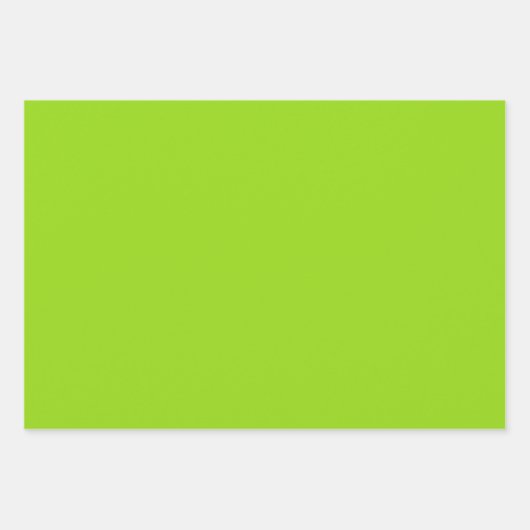 Feuille De Papier Cadeau Simple vert uni (Devant 2)