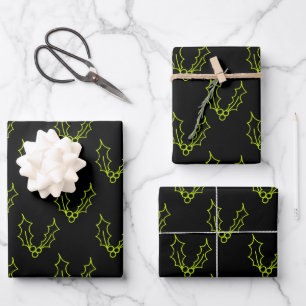 Feuille De Papier Cadeau Simply Christmas Collection - Holly