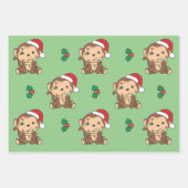 Feuille De Papier Cadeau Singe Noël Hiver Animaux Vacances Singes (Devant 3)