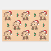 Feuille De Papier Cadeau Singe Noël Hiver Animaux Vacances Singes (Devant)