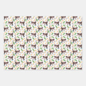 Feuille De Papier Cadeau Singes sucrés Jonglant des bananes (Devant 3)