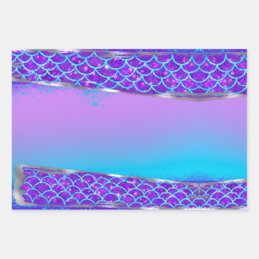 Feuille De Papier Cadeau Sirène (Devant 2)