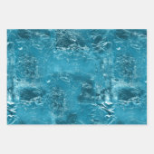 Feuille De Papier Cadeau Sirène d'argent Aqua (Devant 3)