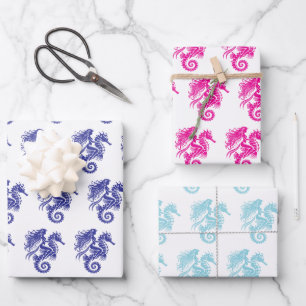 Feuille De Papier Cadeau Sirène de Sultry équitation Seahorse do-it-yoursel