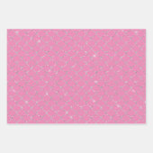 Feuille De Papier Cadeau Sirène rose à la menthe d'argent Aqua (Devant)