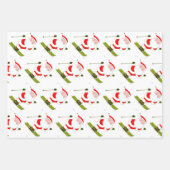 Feuille De Papier Cadeau Ski créatif Ski de vacances (Devant 3)