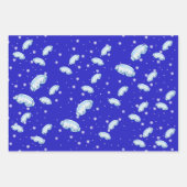 Feuille De Papier Cadeau Ski Goggers Snowflake Dance (Devant 3)