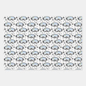 Feuille De Papier Cadeau Ski Goggles Mountain View Snowflakes Illustration (Devant 2)