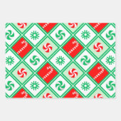 Feuille De Papier Cadeau Ski Holiday Père Noël Skiing Cadeau (Devant 2)