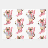 Feuille De Papier Cadeau Ski pour la mariée sur la pente (Devant 2)