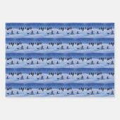 Feuille De Papier Cadeau Skieurs (Devant)