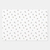 Feuille De Papier Cadeau Skieurs d'hiver en action Motif (Devant)