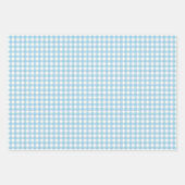 Feuille De Papier Cadeau Sky Blue Simple Plaid (Devant)