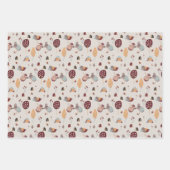 Feuille De Papier Cadeau Sleepy Animaux domestiques mignons (Devant)