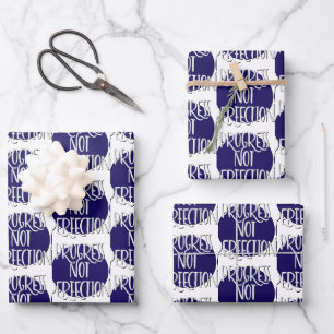 Feuille De Papier Cadeau Slogan de progrès et non de perfection