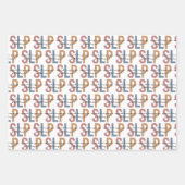 Feuille De Papier Cadeau SLP Voix Pathologiste Motif rétro (Devant)