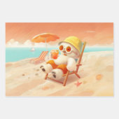 Feuille De Papier Cadeau Smile Dog - Mode Plage Activé (Devant 3)