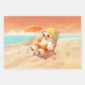 Feuille De Papier Cadeau Smile Dog - Mode Plage Activé (Devant)