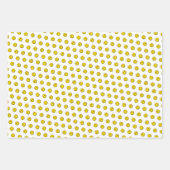 Feuille De Papier Cadeau Smile Face Emojis Joyeux Polka Jaune Point Amusant (Devant 2)