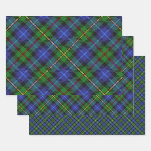Feuille De Papier Cadeau Smith Scottish Clan Tartan Plaid Motif (Lot)