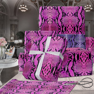 Feuille De Papier Cadeau Snakeskin, Constricto Boa Rose Chaud