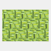 Feuille De Papier Cadeau Snarky Grinch | Grinch Snarky Phrase Pattern (Devant)
