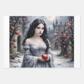 Feuille De Papier Cadeau Snow White and the apple - Decoupage (Devant)