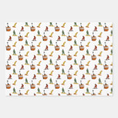 Feuille De Papier Cadeau Snowboard moderne (Devant 2)