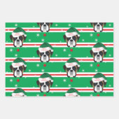 Feuille De Papier Cadeau Snowflake du Boxe de Noël Père Noël (Devant 3)