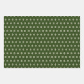 Feuille De Papier Cadeau Snowflake Green (Devant 3)