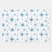 Feuille De Papier Cadeau Snowflake Simple Motif Cadeau d'hiver Dons 3 (Devant)