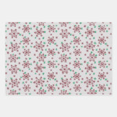 Feuille De Papier Cadeau Snowflakes - bleu nuit, blanc, gris argent (Devant 3)