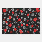 Feuille De Papier Cadeau Snowflakes Cadeaux De Noël Bas Et Vaches (Devant 3)