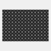 Feuille De Papier Cadeau Snowflakes de Black and White Merry (Devant 2)