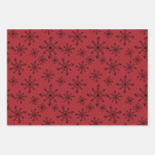 Feuille De Papier Cadeau Snowflakes de Red Reinder (Devant 3)